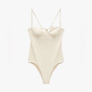 ZARA Large Braided Strappy One-Piece Swimsuit NWT